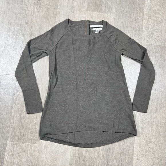 Max Studio Extrafine Merino Wool Waffle Texture Zip Back Sweater, Women’s Small - Picture 9 of 9